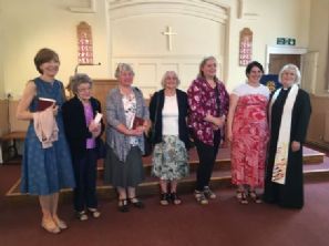 Rev. Eleanor Smith with new members.